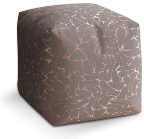 Taburet Cube béžové vzory, sivá