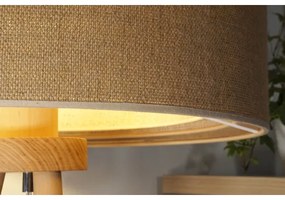 Duolla - Stolná lampa YUTE TRIO 1xE27/15W/230V pr. 25 cm hnedá/šedá/béžová