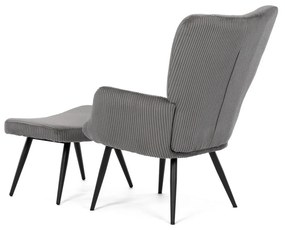 Relaxačné kreslo s podnožkou L7285 GREY6, sivé