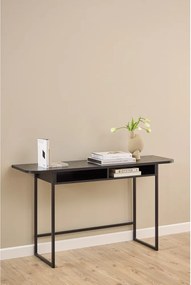 Čierny konzolový stolík v dekore jaseňa 40x140 cm Darlington – Actona