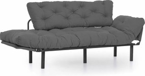 Třímístná rozkládací pohovka Nitta 185 cm šedá