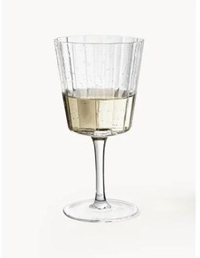 Ručne fúkané poháre na víno Scallop Glasses, 4 ks