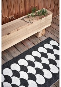 Čierno-krémový vnútorný a vonkajší behúň 70x150 cm Poppy Black Vanilla – Pappelina