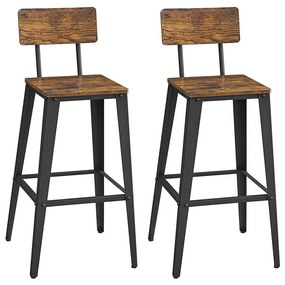 Sada 2 Barové stoličky 102,2×45,4×45,4 cm