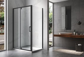BPS-koupelny Obdĺžnikový sprchový kút ZES KZ07B BL 110x90 čierna/transparent - bez vaničky