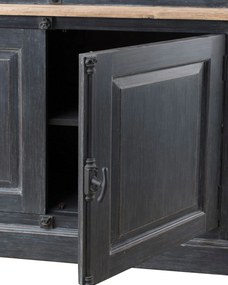 Kredenc Gordes 110 x 46 x 230 old black &amp; natural