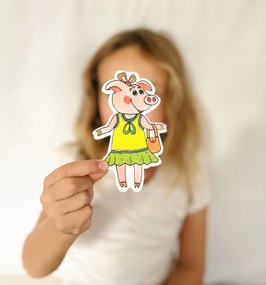 MARIONETINO – O troch prasiatkach – bábky 6 ks