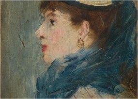 Sklenený obraz - Edouard Manet, Portrait of a Lady, reprodukcia (70x50 cm)