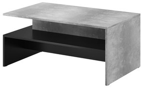 Konferenčný stolík Barly Typ 99 (čierna + svetlý betón). Vlastná spoľahlivá doprava až k Vám domov. 1022403