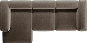Hnedá rohová pohovka (ľavý roh/s leňoškou) Bergamo – Cosmopolitan Design
