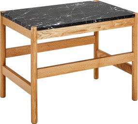 XXXLutz KONFERENČNÝ STOLÍK, čierna, drevo, kameň, 60/40/42 cm MID.YOU - Stolíky do obývačky - 000575038401