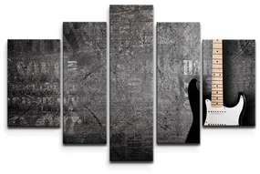 Sablio Obraz - 5-dílný Gitara - 125x90 cm