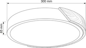 BRILAGI - LED Stropné svietidlo PILANA LED/24W/230V dub/zlatá pr. 30 cm