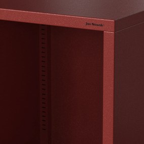 Nízky policový regál LUCA, 1000 x 900 x 350 mm, Modern: červená farba