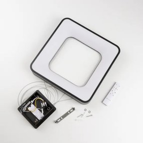 Brilagi - Závesný stmievateľný LED luster na lanku FALCON II LED/80W/230V 40x40 cm čierna + diaľkové ovládanie