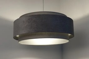 Luster na lanku DOBLO 1xE27/60W/230V pr. 60 cm šedá/strieborná
