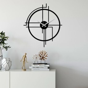 Nástěnné kovové hodiny Minimal černé