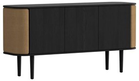 Čierno-hnedá nízka komoda v dekore duba 150x75 cm Treasures – UMAGE