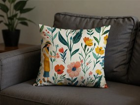 Bavlnená obliečka na vankúš FLOVINA POLY 45x45 cm, farebný