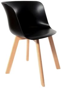 Tutumi, dizajnová stolička 45x54x71 cm 1656, čierna-hnedá, KRZ-00801