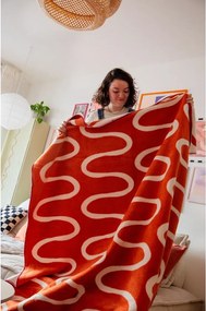 Oranžová deka 150x200 cm Swirl – noo.ma