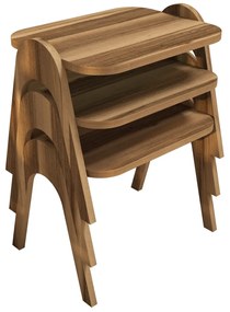 Skladací stôl Paris Walnut, 3 ks