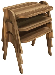 Skladací stôl Paris Walnut, 3 ks