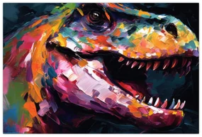 Obraz - Dinosaurus, maľba (90x60 cm)