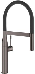 GROHE Essence profesionálna páková drezová batéria, flexibilné rameno so sprškou s prepínaním, 2jet, výška výtoku 197 mm, tmavý grafit/čierna, 30294A00