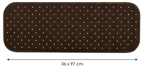 Spirella Protiskluzová podložka do vany CLASSPremium, hnedá, 36 x 97 cm