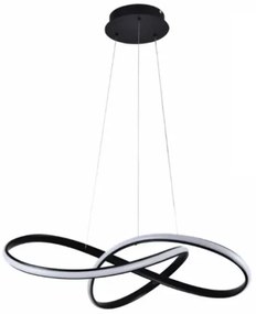 LED Stmievateľný luster na lanku LED/70W/230V 3000-6500K čierna + diaľkové ovládanie