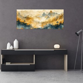 Obraz - Pohorie, akvarel (120x50 cm)