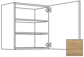 Kuchynská skrinka horní Naturel Sente24 s dvierkami 60x72x35 cm dub sierra 405.W601.R