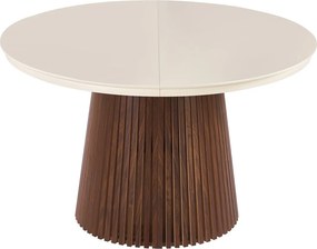 Vintino Jedálenský stôl NEVIO 120–160–200 × 120 cm – kašmír / orech