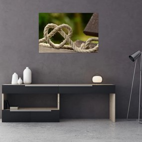 Obraz srdce z lana (90x60 cm)