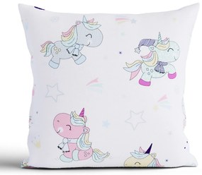 Bavlnená obliečka na vankúš Renforcé 40 × 40 cm - Kúzelné jednorožce