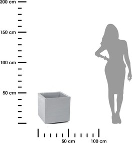 Květináč na kolečkách BETONIQUE 39x39,4 cm šedý