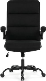 KA-K3104 BK, Komfortné kancelárske kreslo, čierna látka, čierny plast
