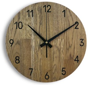 Minimalistické dubové nástenné hodiny, tichý quartzový pohon, moderná dekorácia I SENTOP MAS002-akcia20