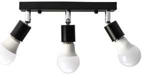 Toolight - Stropné svietidlo 3xE27 APP699-3C, čierna, OSW-05333