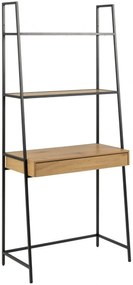 Písací stôl s regálom Seaford dub riviéra