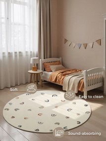 Hanse Home, Detský koberec Adventures 106414 Cream Multicolor kruh, 160x160 (priemer) kruh, viacfarebná, detská izba