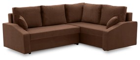Rohová rozkladacia sedacia súprava GRANDE PLUS - color mikro Pravá Hnedá