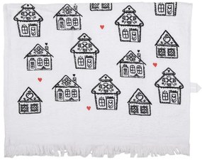 Froté uterák s perníkovými chalúpkami Gingerbread Bliss - 40*66 cm