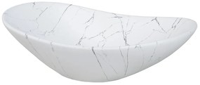 Keramické umývadlo na dosku LENNA 61 cm biely mramor