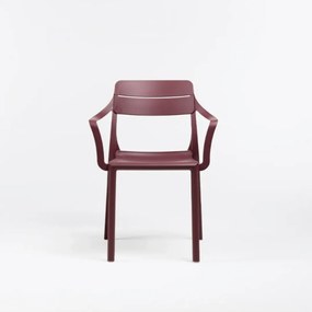 CASSIA ARMCHAIR záhradná stolička s podrúčkami borgogna
