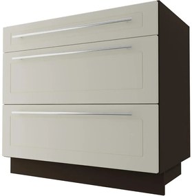 Kuchynská skrinka D3M/90 Quantum vanilla mat/lava