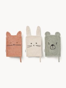 Súprava rukavíc na umývanie z organickej bavlny Sylvester, 3 ks