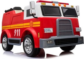 LEAN CARS Pilot LL911 Červené hasičské auto na batérie pre deti