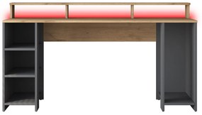 Písací stôl BOHEM s LED osvetlením orech/antracit